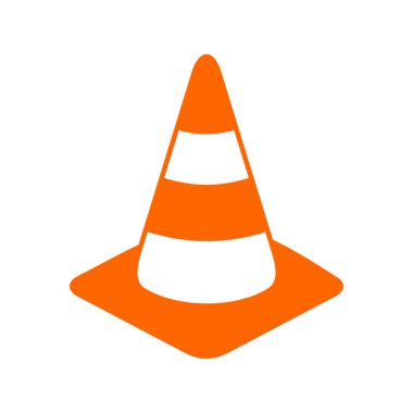 road cone on a white background
