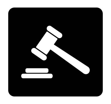 auction hammer icon. Judge hammer icon
