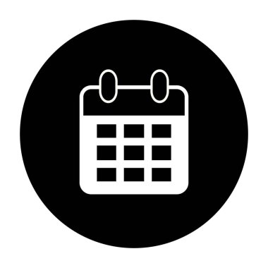 Beyaz arkaplanda takvim simgesi