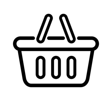 Beyaz arkaplanda alışveriş arabası simgesi