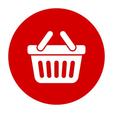Beyaz arkaplanda alışveriş arabası simgesi