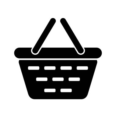 Beyaz arkaplanda alışveriş arabası simgesi