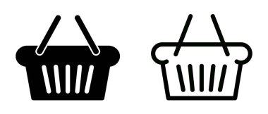 Beyaz arkaplanda alışveriş arabası simgesi