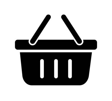 Beyaz arkaplanda alışveriş arabası simgesi