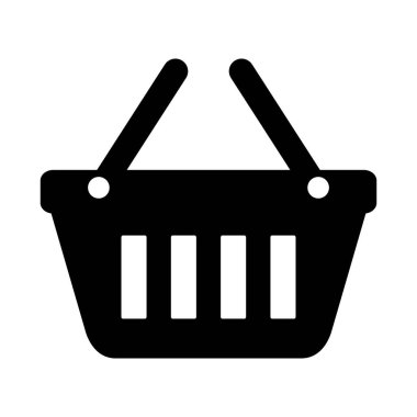 Beyaz arkaplanda alışveriş arabası simgesi