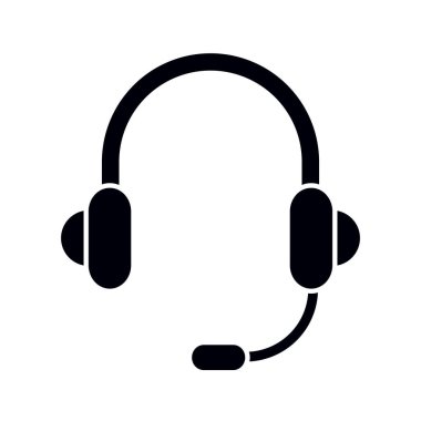 Beyaz arkaplanda kulaklık simgesi
