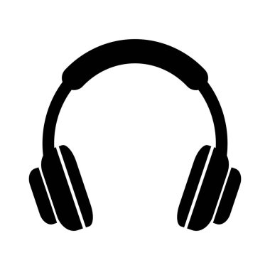 Beyaz arkaplanda kulaklık simgesi