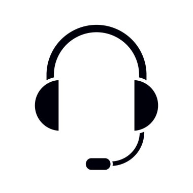 Beyaz arkaplanda kulaklık simgesi