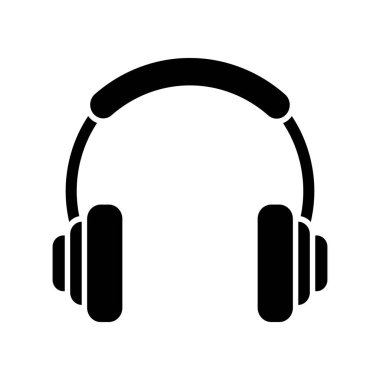 Beyaz arkaplanda kulaklık simgesi