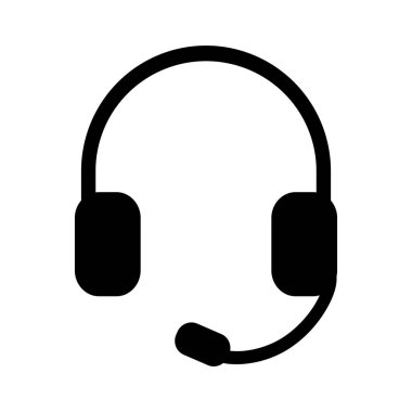 Beyaz arkaplanda kulaklık simgesi