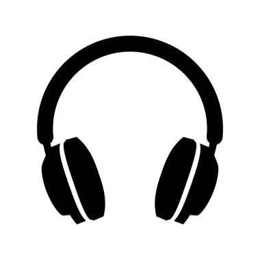 Beyaz arkaplanda kulaklık simgesi