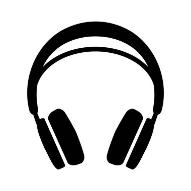 Beyaz arkaplanda kulaklık simgesi