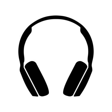 Beyaz arkaplanda kulaklık simgesi