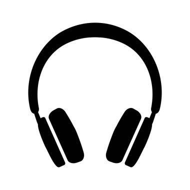 Beyaz arkaplanda kulaklık simgesi