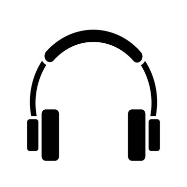Beyaz arkaplanda kulaklık simgesi