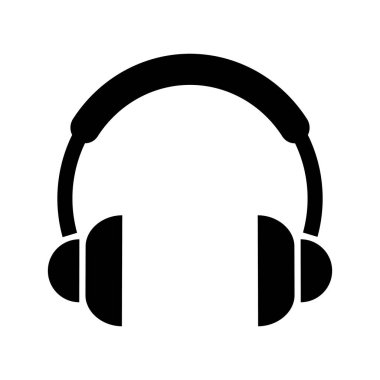 Beyaz arkaplanda kulaklık simgesi