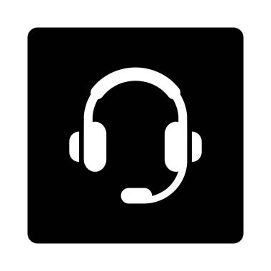 Beyaz arkaplanda kulaklık simgesi