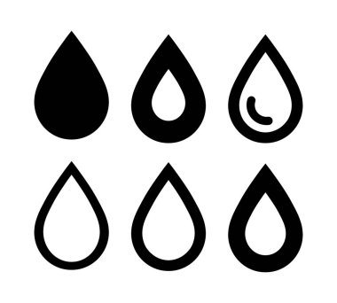 drops icon set on white background