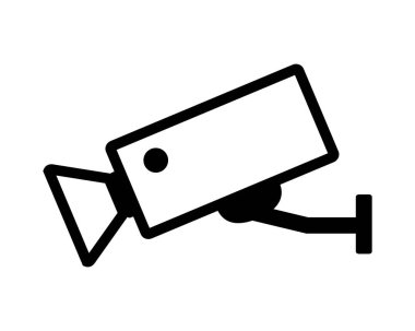 Beyaz arkaplanda endüstriyel kamera simgesi