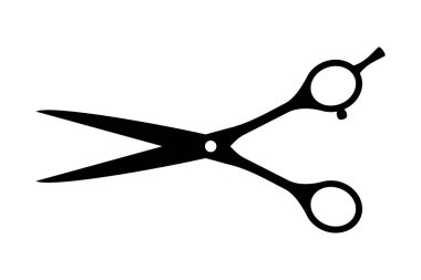 Beyaz arkaplanda makas simgesi