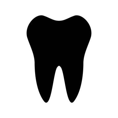 Diş simgesi beyaz zemin üzerine