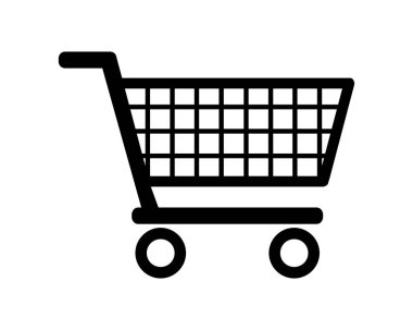 Alışveriş ikonu için alışveriş arabası