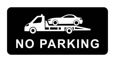 Park yok - beyaz arkaplanda imza