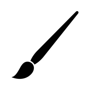 Beyaz arka plan üzerinde fırça simgesini