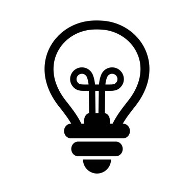 Beyaz arkaplanda ampul simgesi