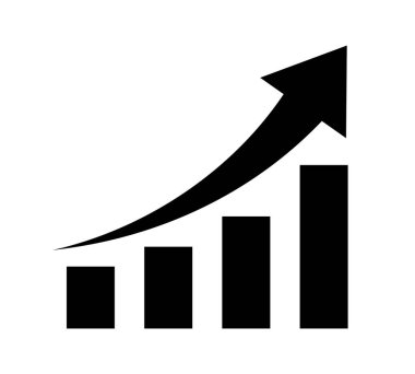 Beyaz arka plan üzerinde grafik simgesi