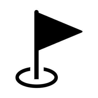 Beyaz arkaplanda bayrak simgesi