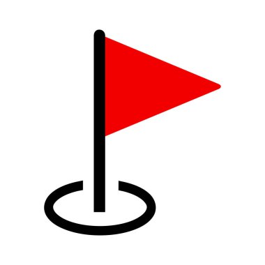 Beyaz arkaplanda bayrak simgesi