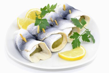 pickled herring with cucumber