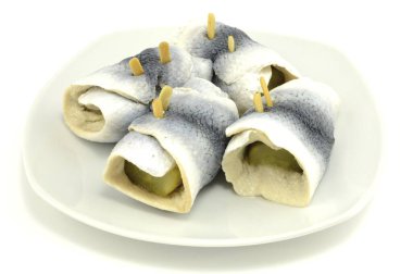 pickled herring with cucumber