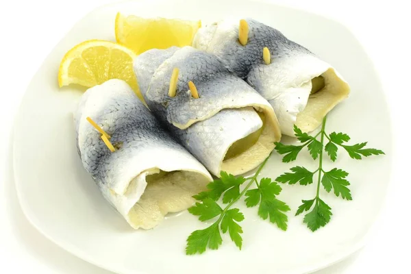 pickled herring with cucumber