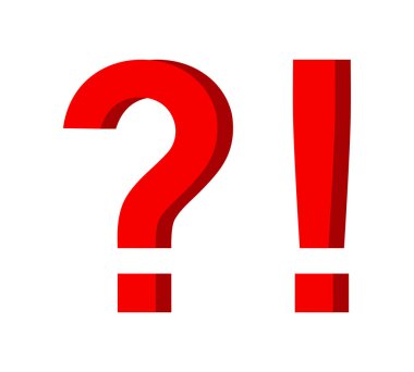 soru işareti ve ünlem işareti