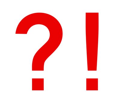 soru işareti ve ünlem işareti