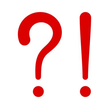 soru işareti ve ünlem işareti