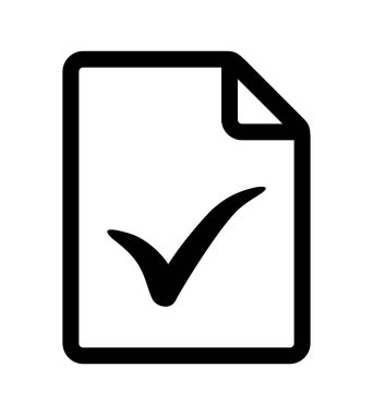 document approved icon on a white background