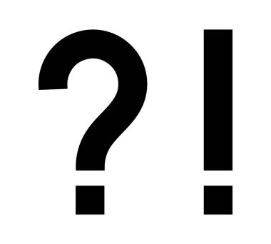 soru işareti ve ünlem işareti