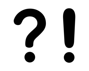 soru işareti ve ünlem işareti