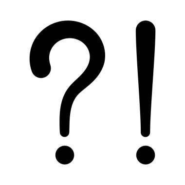 soru işareti ve ünlem işareti