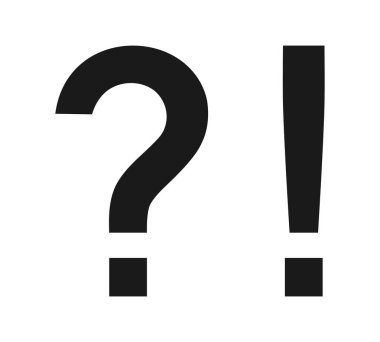 soru işareti ve ünlem işareti