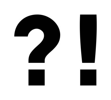 soru işareti ve ünlem işareti