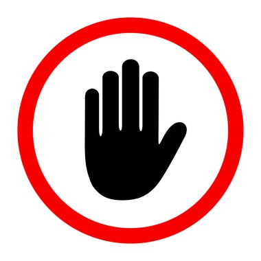 Beyaz arkaplanda dur işareti