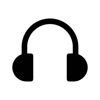 Beyaz arkaplanda kulaklık simgesi