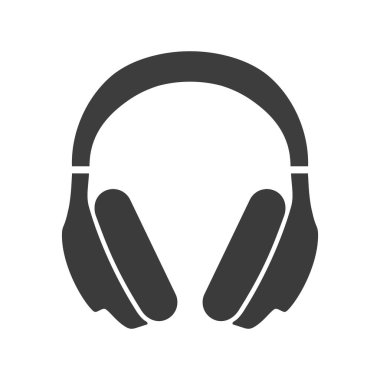 Beyaz arkaplanda kulaklık simgesi