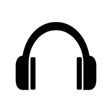 Beyaz arkaplanda kulaklık simgesi