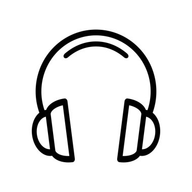 Beyaz arkaplanda kulaklık simgesi