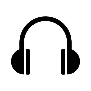 Beyaz arkaplanda kulaklık simgesi